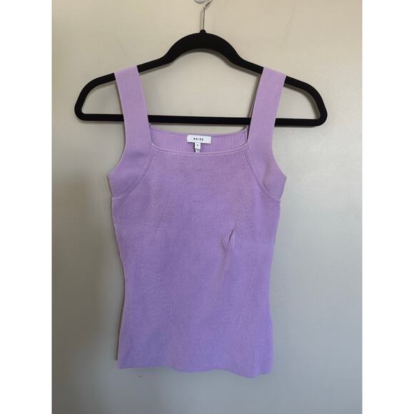 NWOT Women’s Reiss Tamara Square Neck Knit Tank in Purple SZ S - Picture 3 of 7